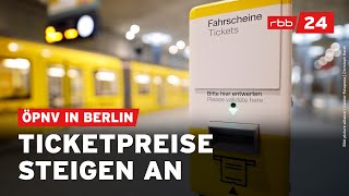 Preiserhöhungen bei BVG und Co So teuer sollen Tickets werden [upl. by Ylirama409]