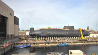 HMS Artful Enters the Water for the First Time HD [upl. by Ronym546]