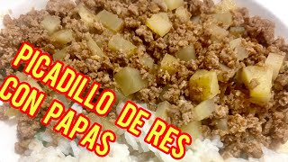 Receta de PICADILLO CON PAPAS rápido y sencillo para Disfrutar en familia [upl. by Kalinda]