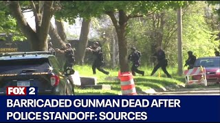 Detroit barricaded gunman situation ends with suspect dead [upl. by Gorman]