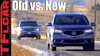 Old vs New 2017 Acura MDX vs 2007 Acura MDX 060 MPH Mashup Review [upl. by Nofets971]