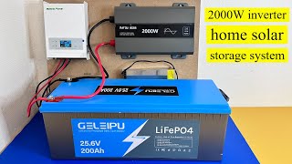 Complete installation home solar energy storage 24V system [upl. by Faydra931]