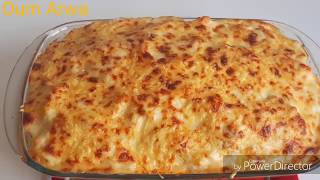 كراتان المكرونة بالدجاج و البشاميلبطريقة جد سهلة gratin de pâtes au poulet [upl. by Aubyn]