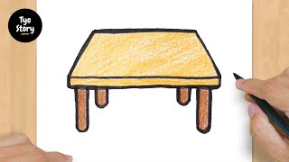 532 How to Draw a Table  Easy Drawing Tutorial [upl. by Girardo]