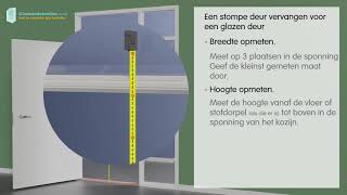 Een glazen binnendeur inmeten stomp kozijn  Glashandelonlinecom [upl. by Annaili934]