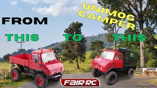 FAIR RC CAMPER MOD FOR FMS UNIMOG INSTALLATION TOTORIAL [upl. by Kreindler]