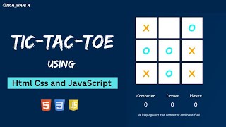 TicTacToe Game using javascript  javascript project  TicTacToe  Javascript TicTacToe [upl. by Ecnerret]