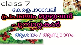 പ്രപഞ്ചം മുഴുവൻ പൂമ്പാറ്റകൾ ആശയം ആസ്വാദനം [upl. by Stricklan706]