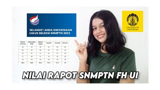 Berapa Nilai Rapot Lolos SNMPTN FH UI [upl. by Stila]