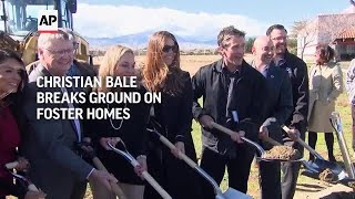 Actor Christian Bale breaks ground on California foster home project [upl. by Burd]