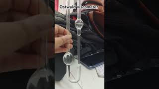 Ostwald viscometer B pharmacy 3rd semester shorts viralvideo pharmacy [upl. by Esekram]