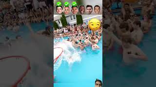 Gavi VS Leehmann VS Casemiro VS Cmavinga VS Messi VS Ronaldo Crazy Water Moments [upl. by Husha]