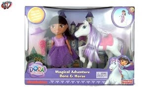 Dora The Explorer Magical Adventure Dora Doll amp Horse Kids Toy Review FisherPrice [upl. by Iem]