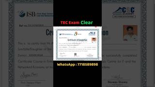 TEC exam clear 💯😎 short [upl. by Feodore]