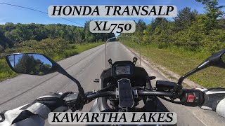 Exploring Kawartha Lakes On The Honda Transalp Xl750 [upl. by Ahsykal]