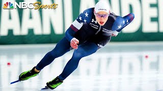 Jordan Stolzs deadly final lap in 1500 seals record third gold at speed skating worlds  NBC Sports [upl. by Wieren]