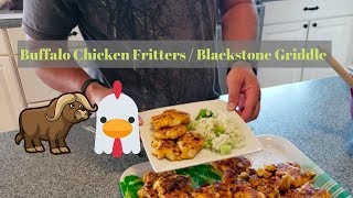 Buffalo Chicken Fritters on the Blackstone Griddle [upl. by Pauletta]