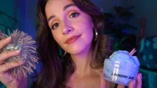 ASMR  Relaxing amp Tingly Sticky Sounds 💙 slimes tacky tapping gripping [upl. by Ahcsropal740]