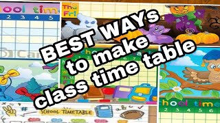 ideas of school and classroom time table chartBest way to make bulletin board time table chart [upl. by Stanfield]