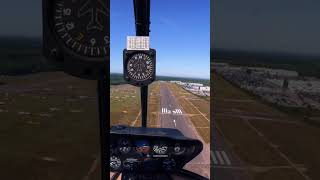 Robinson R44 helicopter landing at Blackbushe airport heli flying robinsonr44 [upl. by Madox928]