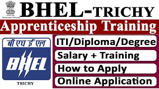 bhel apprenticeship training  how to apply online for bhel apprenticeship 2024 [upl. by Laband]