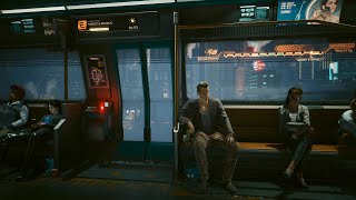 Riding the NCART E Orange Line  Cyberpunk 2077 Ambience ASMR [upl. by Midge]