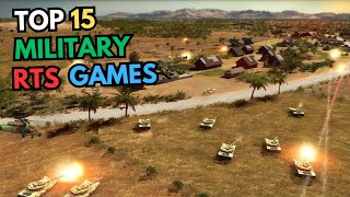 TOP 15 MILITARY RTS GAMES FOR PC [upl. by Ailadgim]