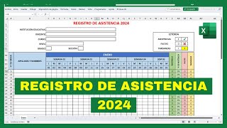 ✅REGISTRO DE ASISTENCIA ABRIL 2024 Plantilla [upl. by Seiber580]