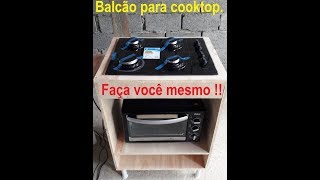 Como fazer balcão  gabinete para Cooktop  Countertop fabrication  cabinet  Palete [upl. by Ycnay]