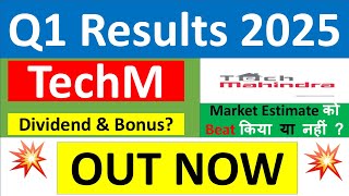 TECH MAHINDRA Q1 results 2025  TECHM results today  TECH MAHINDRA Share News  TECHM latest news [upl. by Bunny]