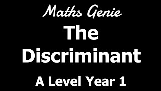 The Discriminant [upl. by Brendis443]