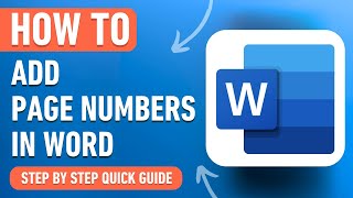 How to Add Page Numbers in Word Easy Tutorial [upl. by Ytirehc64]