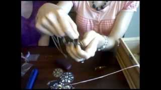 How to make Vintage brooch into necklace [upl. by Anoynek507]