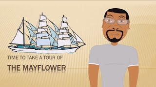 Tour of the Mayflower Thanksgiving for Kids Educational Videos for Students Cartoon [upl. by Erma44]