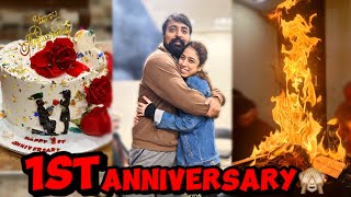 Our 1st Wedding Anniversary ♥️  Jawad nay bht pyara anniversary surprise diya 🙈 [upl. by Allana]