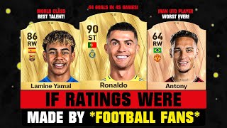 FIFA 25  IF RATINGS Were Made By FOOTBALL FANS EA FC 25 😱🔥 ft Ronaldo Yamal [upl. by Siroval]