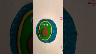 Easy Avocado Craft from clay New creative ideas avocado fruit viral trending shorts youtube [upl. by Klement]