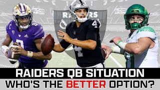 WHICH QB IS BEST FOR THE RAIDERS AOC MINSHEW OR DRAFT raiders raidernation [upl. by Idnam392]