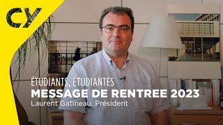 Message de rentrée aux étudiantes et étudiants pour lannée universitaire 20232024  CY Université [upl. by Erie]