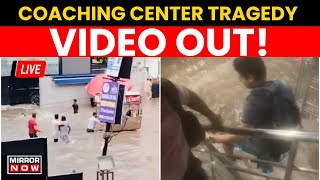 Delhi Coaching Flooding News LIVE  Moment When UPSC Coaching Center Was Flooded Video Out [upl. by Eittik]