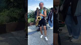 Saxophone Serenade on the High Line Walking Through New York City beautiful travel shorts USA [upl. by Verner]