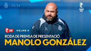 🔴 LIVE  🎥 Presentació de Manolo González com a nou entrenador de l’Espanyol  EspanyolMEDIA [upl. by Barnet]