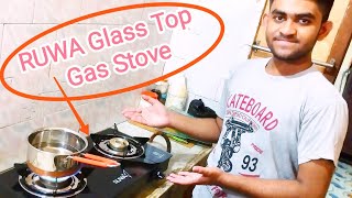 Ruwa 2 Burner Glass top Manual Gas stoveISI CERTIFIED unboxing video BlindMaster04 youtube [upl. by Ominorej]