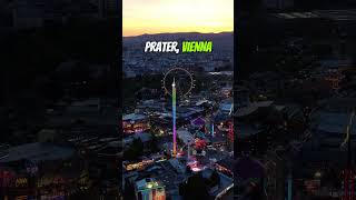 Drone Flight Over Viennas Prater Amusement Park  P4 [upl. by Finkelstein600]