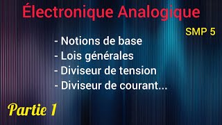 ÉLECTRONIQUE ANALOGIQUE SMP5  Notions de base et Rappels [upl. by Placia]