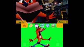 3DS Custom Theme Woah Crash Bandicoot meme [upl. by Avirt808]