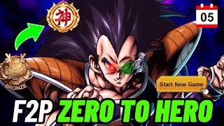 RADITZ IS INSANE Starting A FREE To Play Account ZERO To Hero Day 5 Dragon Ball Legends [upl. by Anade85]