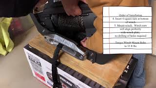 Mounting The Harbor Freight Badlands Apex 12000 Winch on a Tractor Supply Traveller Winch Plate [upl. by Ecinev]