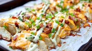 Loaded Potato Wedges Recipe [upl. by Kcira]