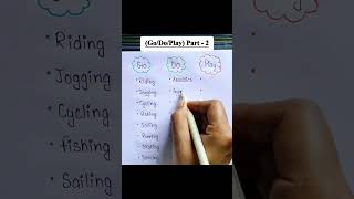 Words related to go do and play part 2 subscribe english vocubulary teachingtuesdays tiktok [upl. by Aneerb]